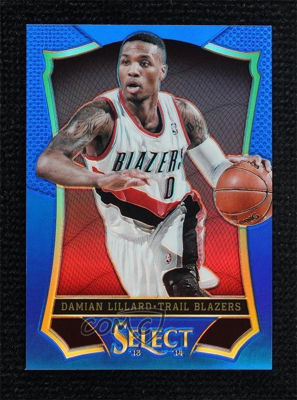2013-14 Panini Select Blue Prizm 40/49 Damian Lillard #62 hs9