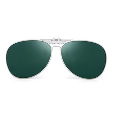Retro Clip on Aviator Sunglasses Polarized Flip up Lenses Driving Eyeglasses