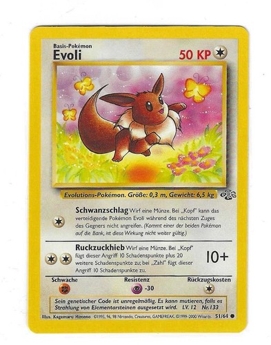 Pokémon TCG Eevee 51/64 (Evoli) GERMAN