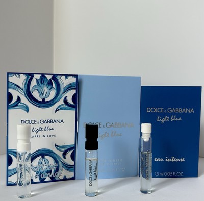 Dolce & Gabbana Light Blue Perfume Collection 3Pc Sample Vials Set For Women