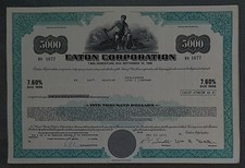 29 X Eaton Corporation 7,6 % Bond due 1996 1970er 5.000 USD