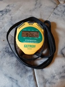 Extech 365510 Water Resistant Stopwatch with Timer & Clock 1/100th sek