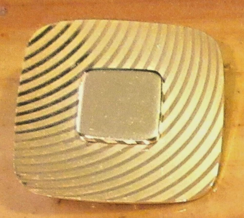 Vtg SIGNED W. GERMANY all Gold tone metal Brooch Pin geometric Costume Jewelry