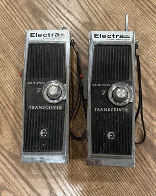Vintage Pair Electra Solid State Transceiver 7 Buzzer Call Untested - A0213