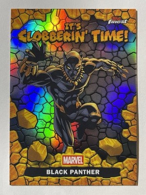 2026 Topps Finest Fantastic Four Black Panther Clobberin' Time #CT-02