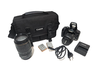 Canon EOS 450D DSLR Kamera + EF-S 18-55mm Objektiv + Tele