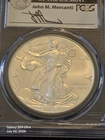 2017 AMERICAN SILVER EAGLE PCGS MS70 1 OF 1000 JOHN MERCANTI SIGNATURE FLAWLESS