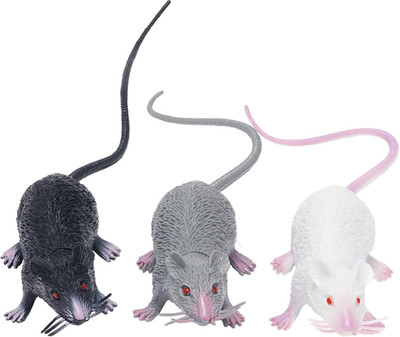 3 Pcs Fake Mice Lifelike Halloween Rats Decorations Plastic Vivid Mouse Cat Toie