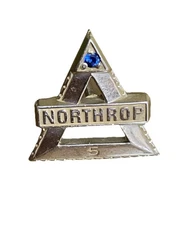 Northrop Grumman 5 Year Service Tie Tack Pin 10k Gold With Gem