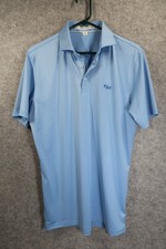 Holderness Bourne Polo Golf Shirt Preppy Casual Mens Medium LOGO