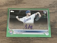 2022 Topps Clearly Authentic Green AJ Alexy RC Auto #CAA-AA Texas Rangers /99