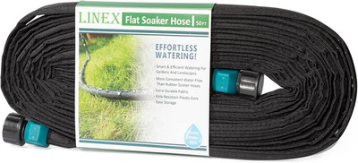 Flat Soaker Hose 1/2'' X 50 Ft for Garden Beds Drip Sprinkler Irrigation Hose Hea