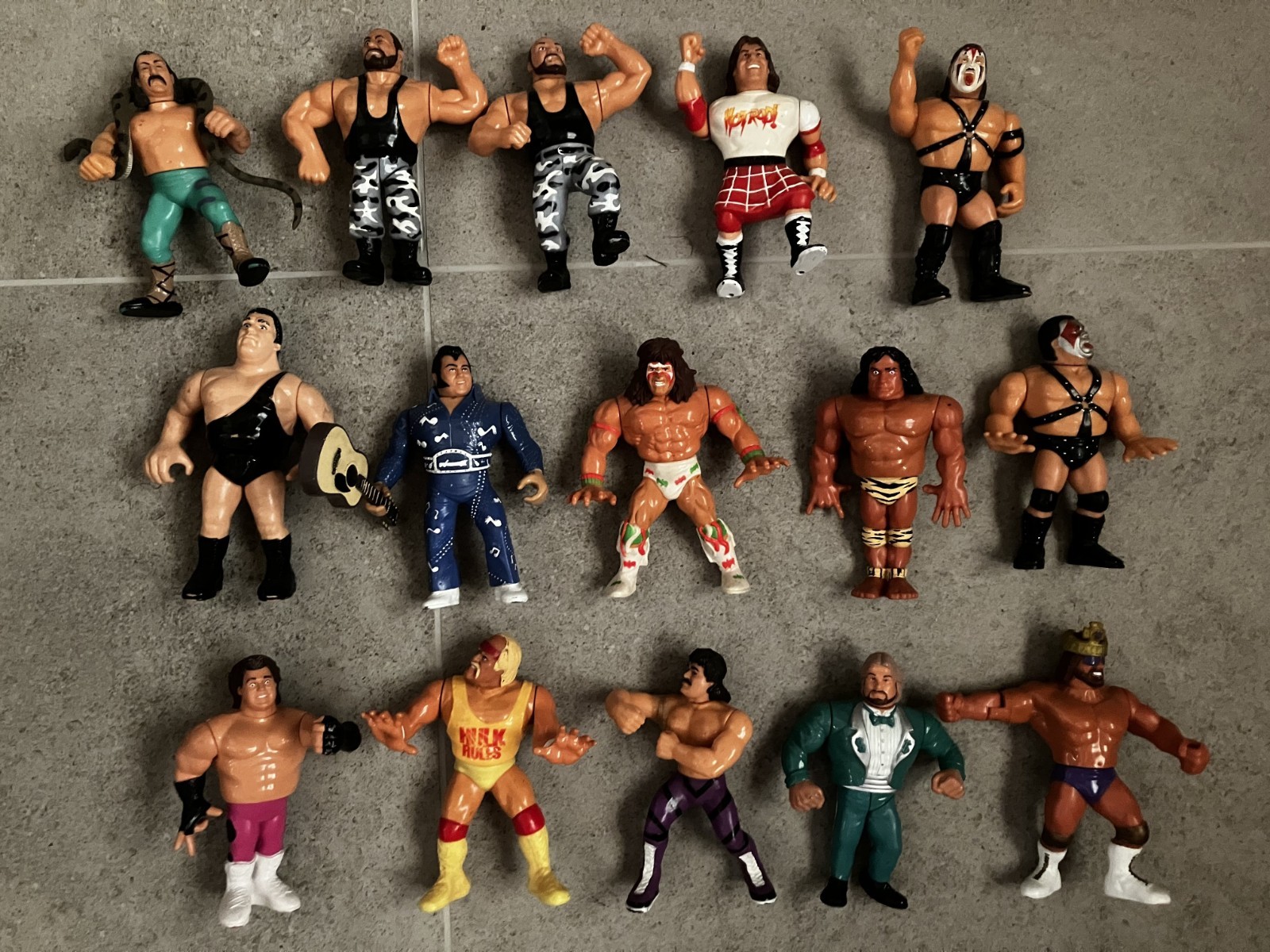 Lotto 15 Personaggi WWF Hasbro Anni 90 Vintage + ACCESSORI RARI Jake Honky Tonk