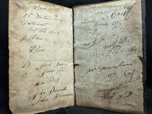 1700’s GERMAN BIBLE Old New Testaments ILLUSTRATED Black Letter - Picture 22 of 23