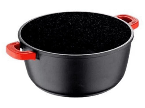 Olla - Bergner BG-30115-BK, 24 x 10.5 cm, Aluminio fundido, Tapa, 10 l, Negro - Imagen 3 de 5