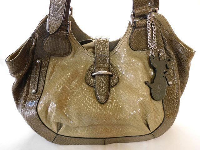 Celine Python Carriage Charm Leather Shoulder Bag… - image 1