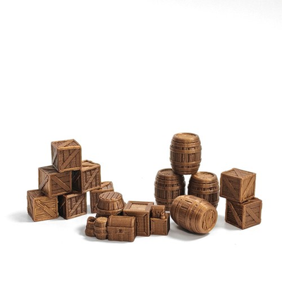 #ad #ad 28mm 1:32 Scale Tabletop Terrain Set 3D Printed Brown Wooden Scatter Props ... $17.91