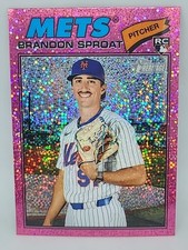 2026 Topps Heritage - Brandon Sproat #118 Chrome Pink Sparkle Refractor (RC)