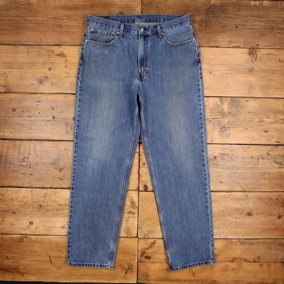 Levis 550 Jeans 38x35 Blue Relaxed Taper Faded Medium Stonewash Denim