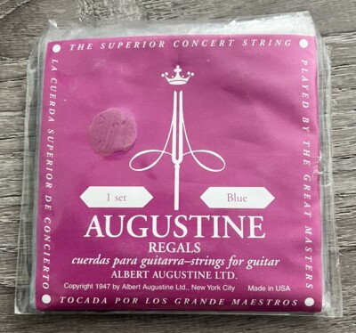 Augustine Regal Blue Classical Guitar Strings - High Tension Trebles & Basses