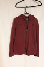 Nike Showtime Full Zip Hoodie Dri Fit L Cardinal Red Mens Matching pants M