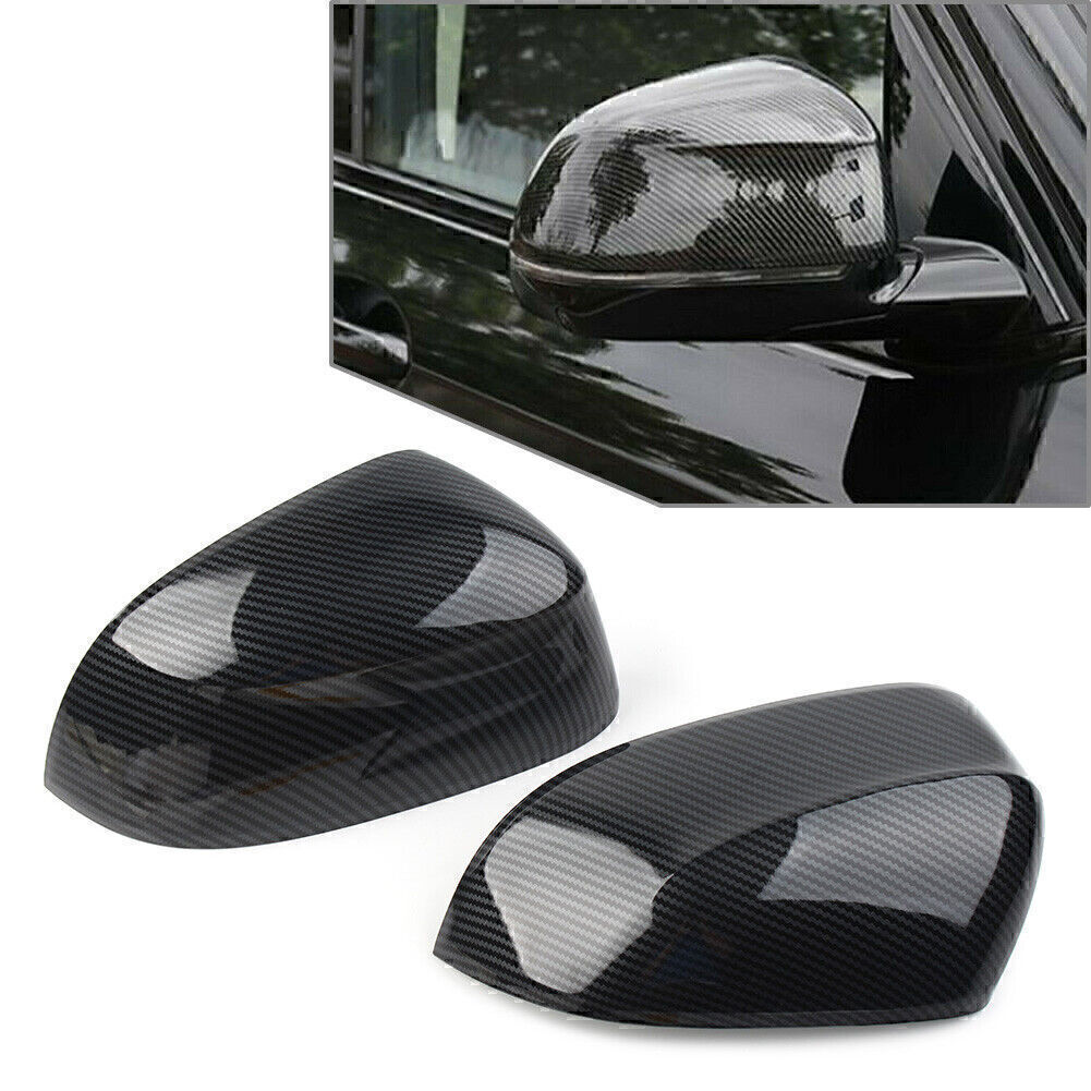 Side Door Rearview Mirror Cover Trim For BMW X3 G01 2018-2022 Carbon Fiber Look