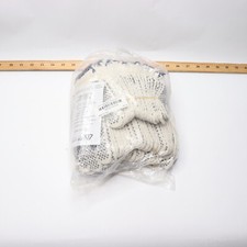  12-Pair Economy Weight Gloves Poly/Cotton Machine Knit 2-Side PVC Dots Medium