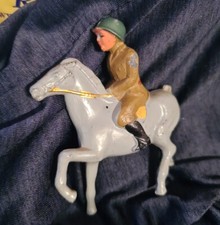 Manoil Barclay Lead Soldier Mounted Horse WWII U.S. Army Officer Trotting toy