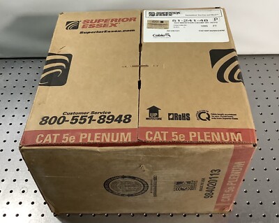SUPERIOR ESSEX 51-241-48 4X24 Marathon C5ECMP WH 1KFPB CAT 5e Plenum 