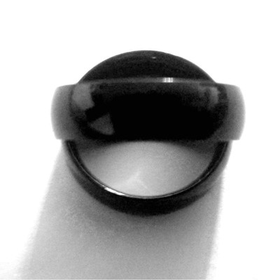 New black tone stainless steel ring size 6