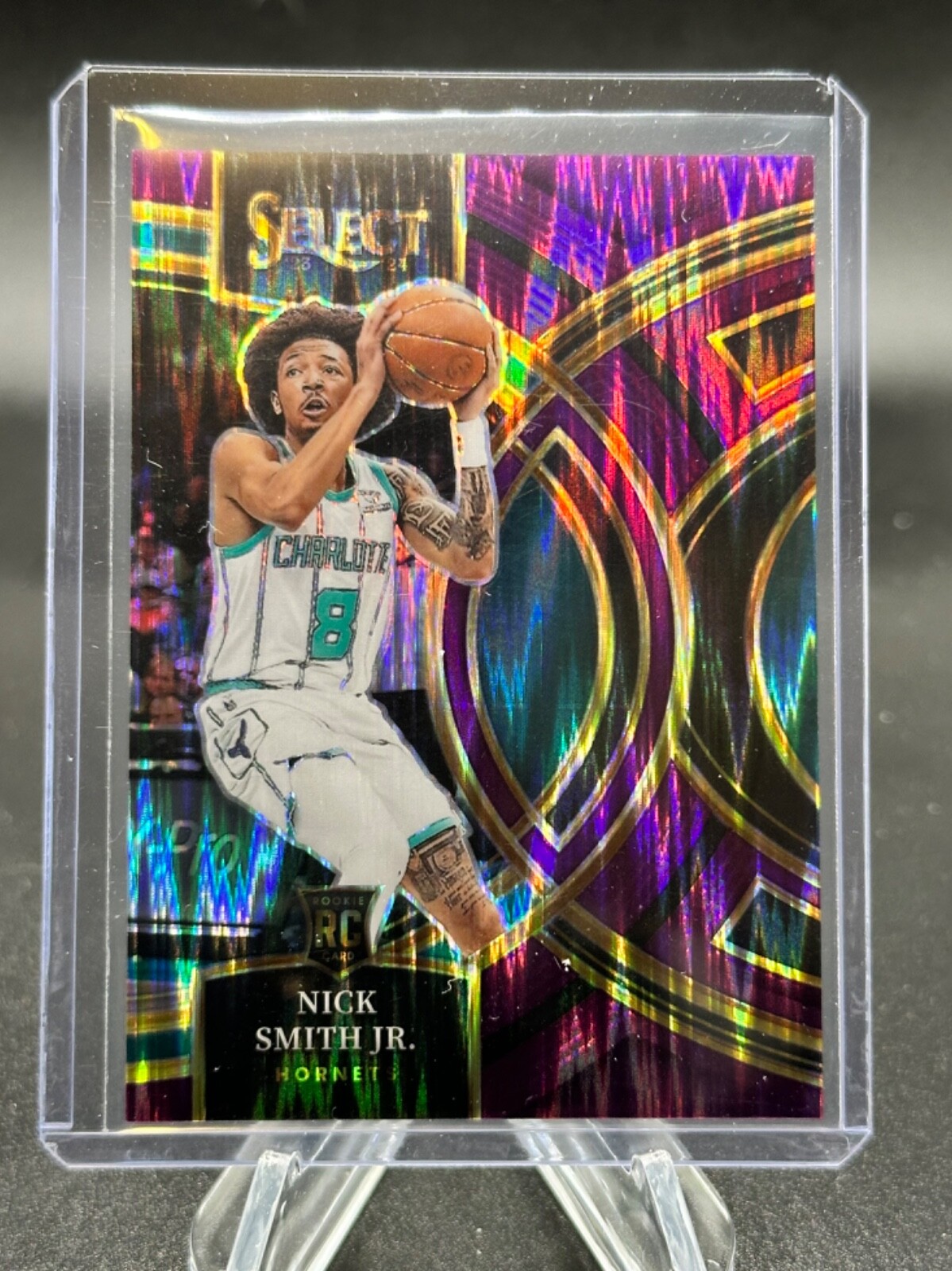 2023-24 Panini Select Nick Smith Jr Rookie Purple Flash Premier Level RC 117/175