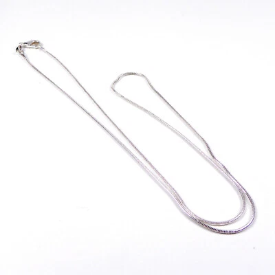 5 Stück silberfarbene Schlangenketten 56cm (0121) - Bild 1 von 3