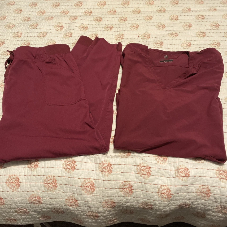 Pantalones y cuello en V modernos para mujer Adar Addition A6008 talla 3X color vino Foto 2 de 4