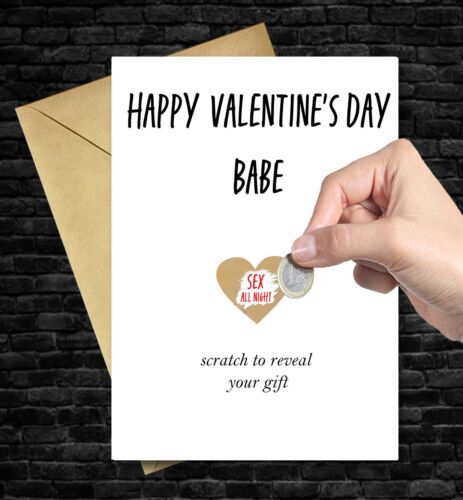 Valentines SEX Rude Scratch Off Card Joke Funny Naughty Girlfriend Boyfriend eBay image