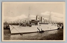 MS Gripsholm Swedish American Line Passenger Ship Real Photo Postcard RPPC 1951