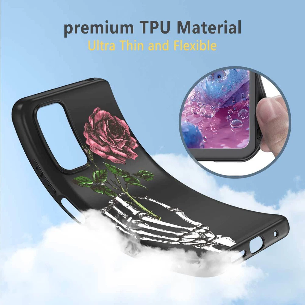 Skull Print Rubber Phone Case for Motorola Moto G Stylus G Power G Play  