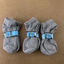 Men's Shoe Size 7-12 Heather Gray Lightweight Low Cut Ankle Socks 12 Pairs NWT