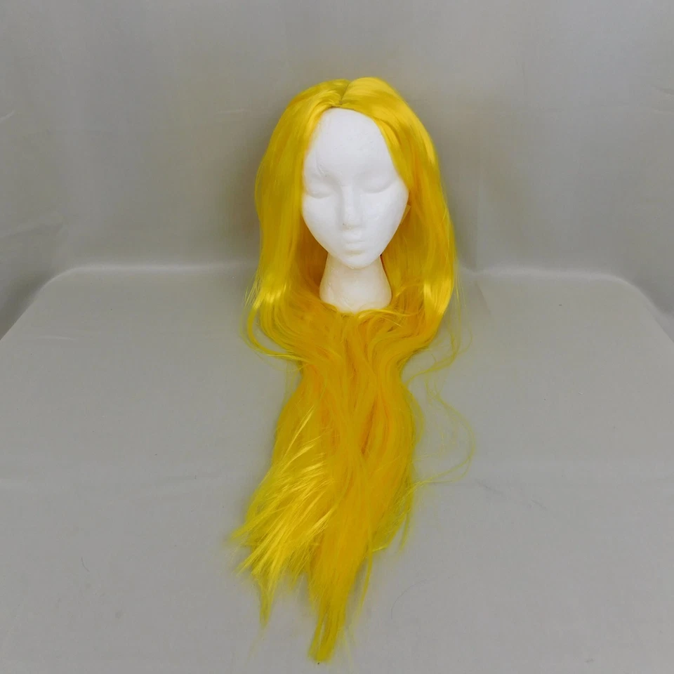 Pelucas de disfraz con encaje 304A 33" peluca recta extra larga - amarillo brillante #6329 Foto 2 de 4