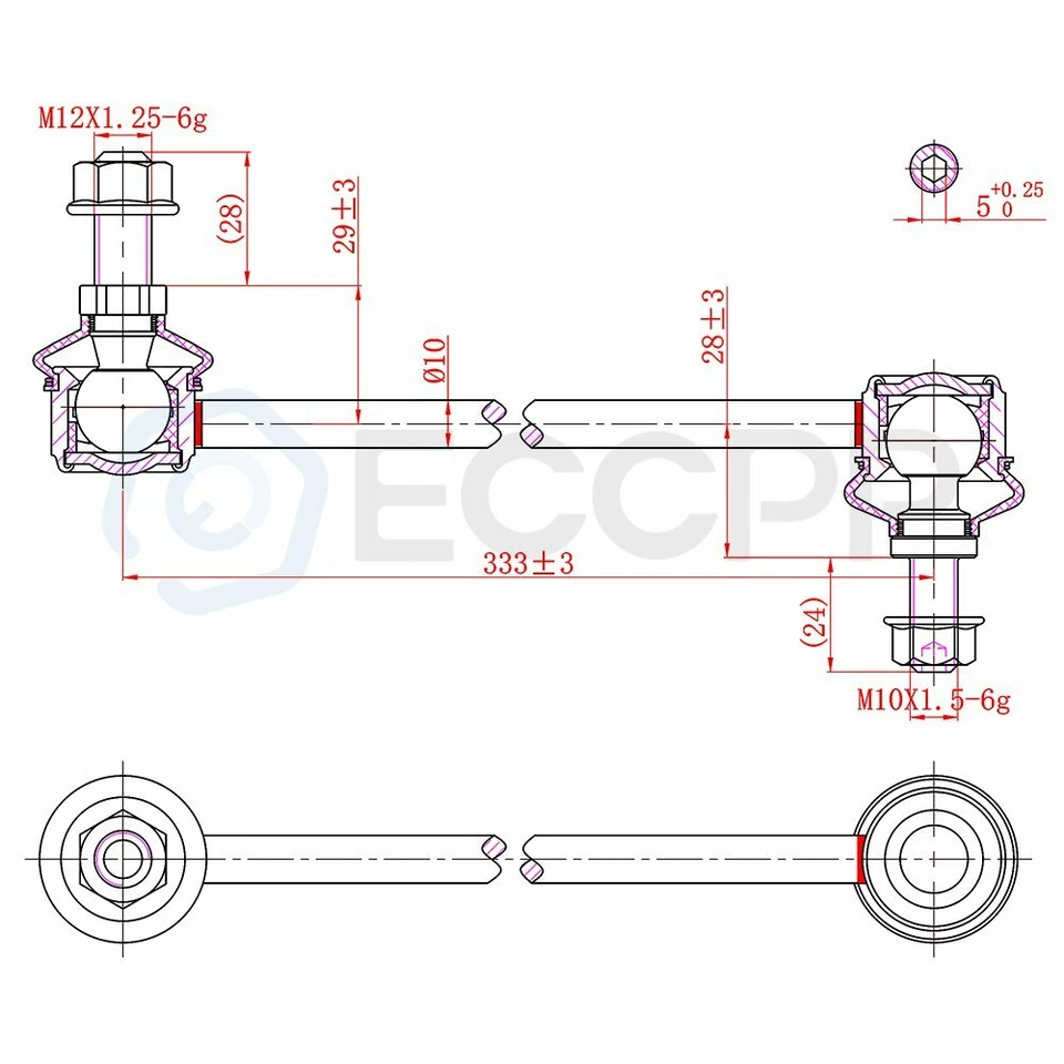 8pcs For 2001-2007 Volvo V70 S60 Front Lower Control Arms Ball Joints Sway Bars - Image 4 of 4
