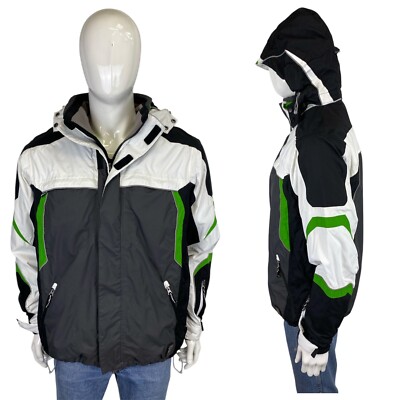 KILLTEC Vintage 90s Ski Jacket XL Hooded Snowboard Skiing Coat Y2K