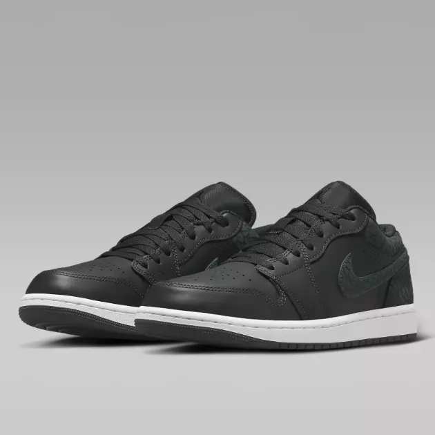 Nike Air Jordan 1 Low SE Leather Shoes Off Noir FB9907 001