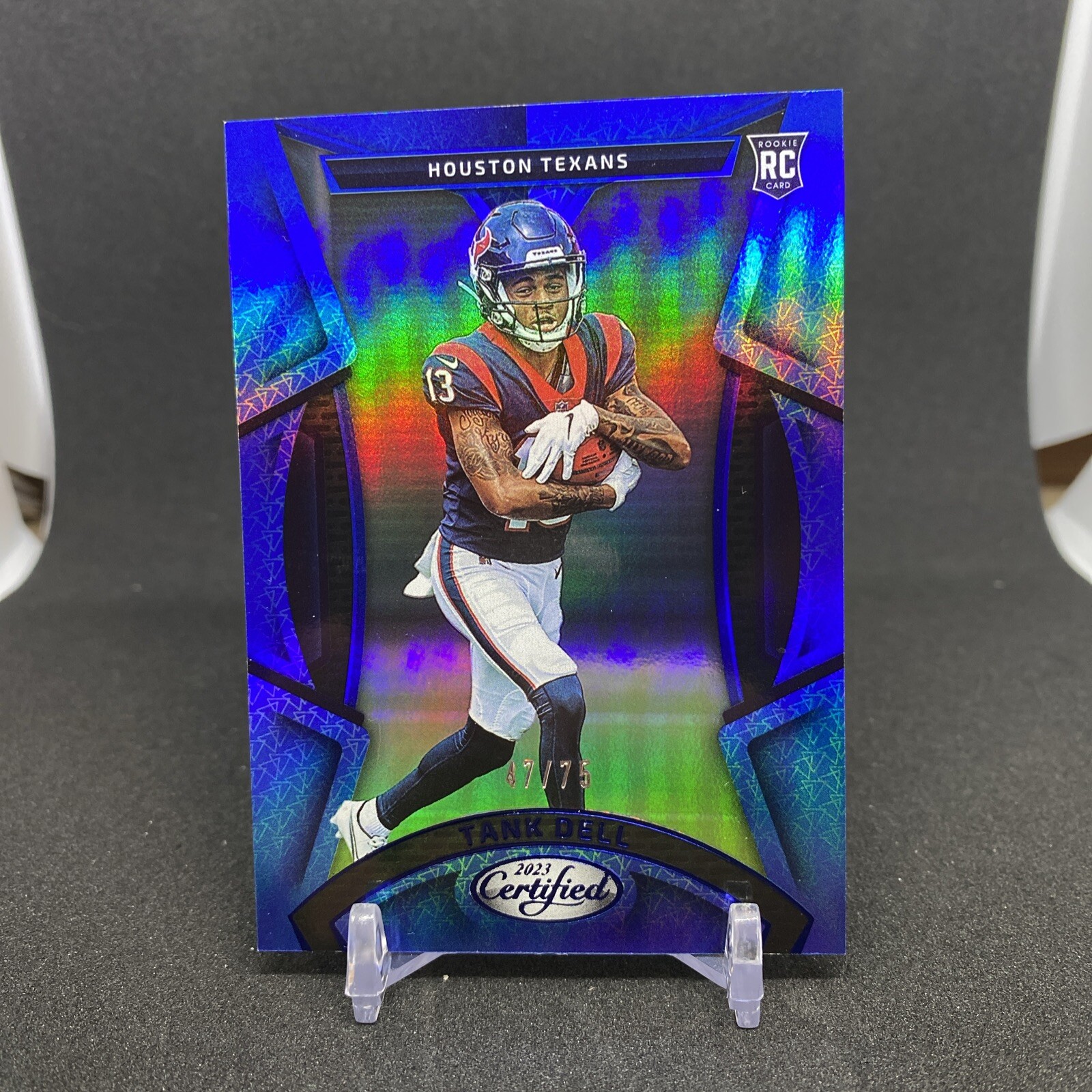 2023 Panini Certified - Rookies Mirror Blue #119 Tank Dell /75 (RC)