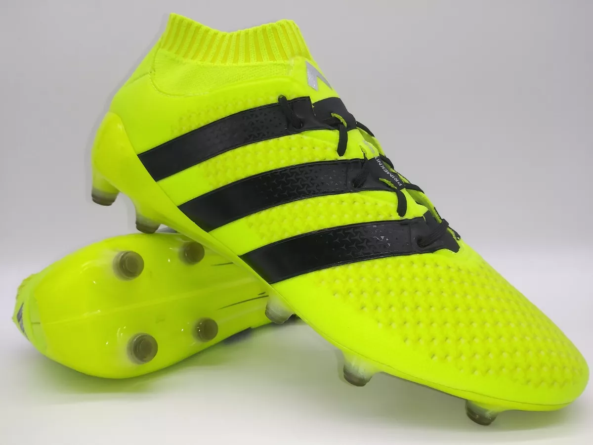 Y así Correo aéreo Pantano Adidas Mens Rare ACE 16.1 Primeknit FG S76470 Yellow Black Soccer Cleats |  eBay