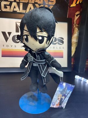 Sword Art Online Anime 8'' Plush Toy Doll Black Swordsman Kirito