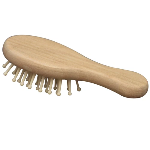 Cepillo de viaje de bambú natural cepillo para peinar peine pequeño portátil - Imagen 4 de 11