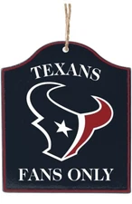 Boelter Brands NFL Houston Texans Wooden Fan Sign Ornament
