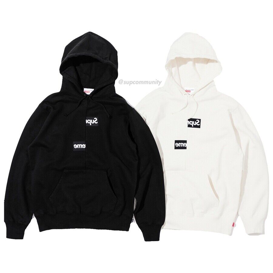 Supreme CDG Box Logo Hooded Sweatshirt Black Medium F/W 18 Supreme CDG Box Logo Hooded Sweatshirt Black Medium F/W 18