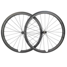Road Bike Disc Brake Carbon Wheels 25 Width 38mm Depth Tubeless with Center Lock