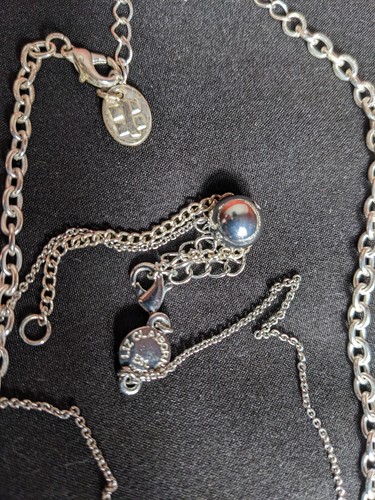 Lot of 15 Signed Silver Tone Necklaces Express NRT Loft Talbots Liz Claiborne - Picture 8 of 10
