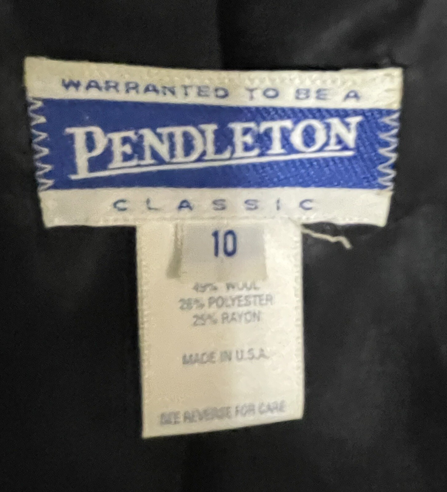 Vintage Pendleton 4 Button Wool Blend Blazer Blue… - image 3